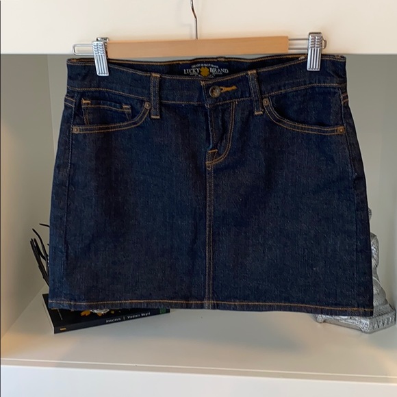 Lucky Brand Jean Blossom Mini Skirt 07124 - Picture 2 of 6